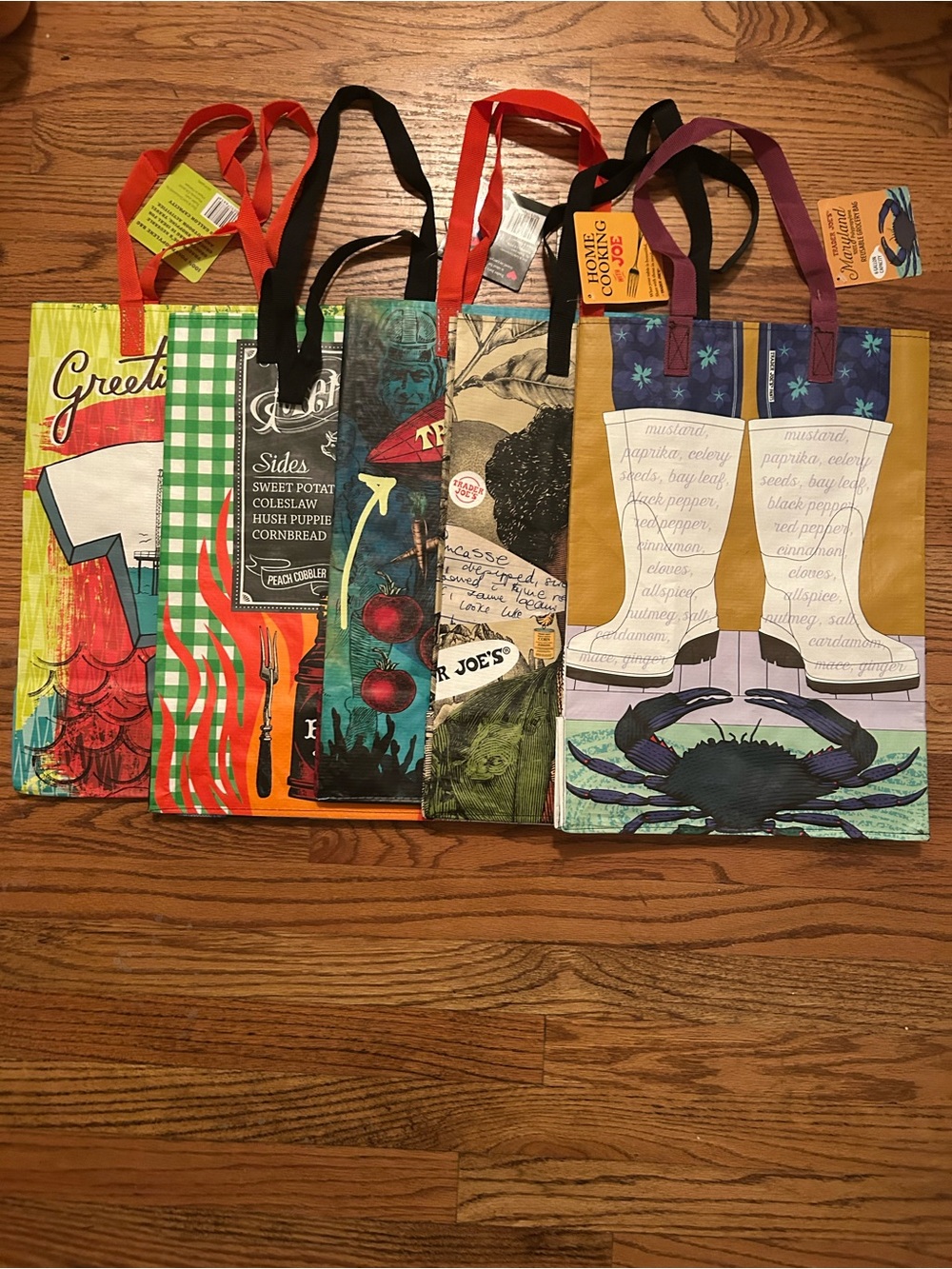 5 Trader Joe’s Reusable Bags Maryland, Ohio, North Carolina, New Jersey Some NWT